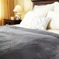 thumbnail image 3 of Sunbeam Velvet Plush Electric Heated Blanket King Size Slate Grey, 3 of 4