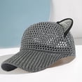 thumbnail image 2 of Cute Polyester Mesh Knitted Baseball Cap Breathable Sun Hat, 2 of 6