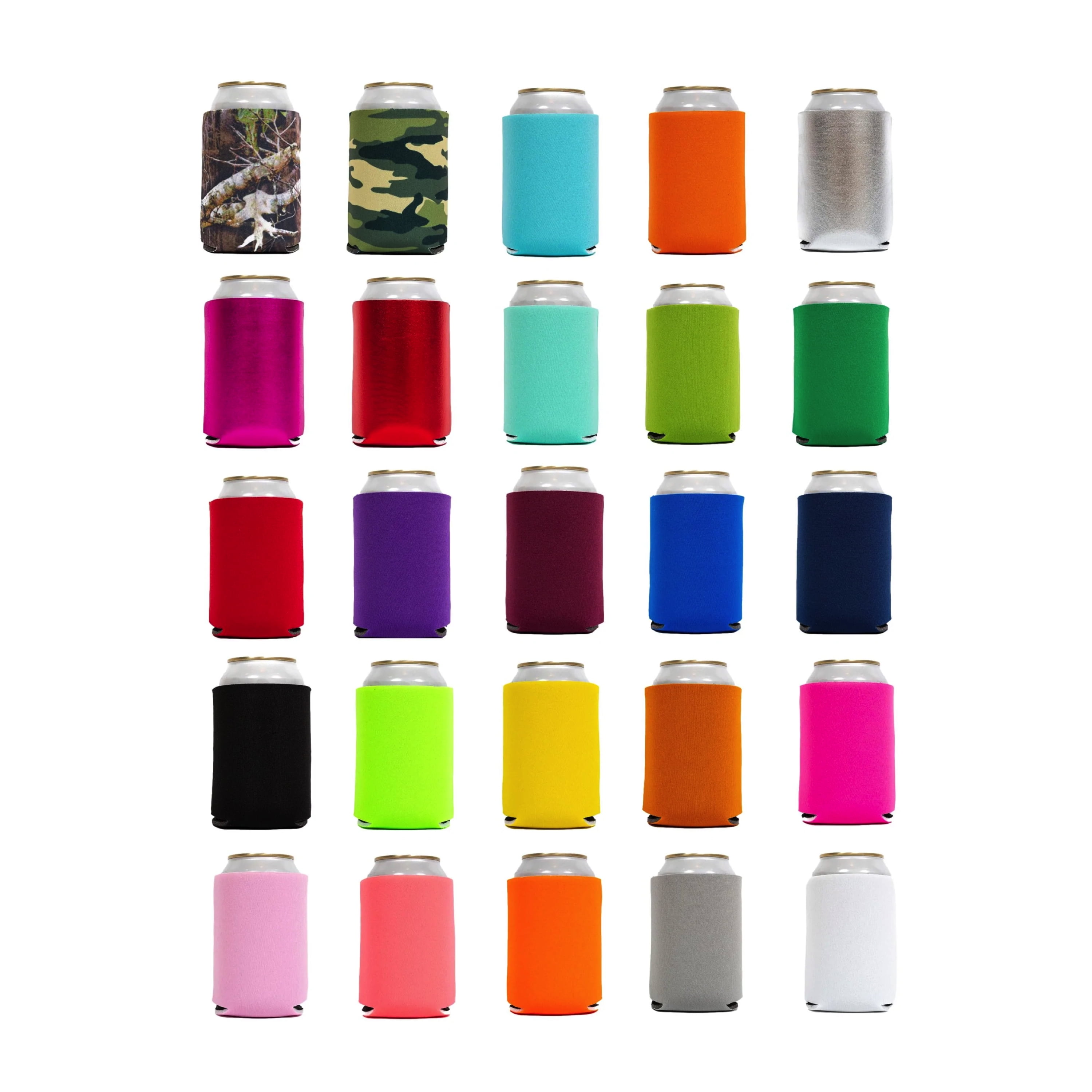 Collapsible 16 oz. Koozies Comouflage Colors Personalized & Custom Can  Cooler With Logo