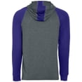 thumbnail image 2 of Holloway Sportswear M Echo Hoodie Graphite Heather/Purple 222539, 2 of 4