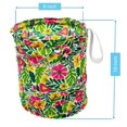 thumbnail image 2 of Women's Bright Island Floral Print Univeral Collapsible Bucket Hanging Trash Can for Cars, 2 of 5