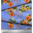 thumbnail image 2 of Soimoi Rayon Fabric Floral & Leaves Tropical Print Fabric by Yard 56 Inch Wide, 2 of 2