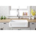 thumbnail image 2 of Gourmetier GKFA331810SQ Arcticstone 33" Solid Surface White Stone Apron-Front Single Bowl Farmhouse Kitchen Sink with Strainer, Matte White, 2 of 8