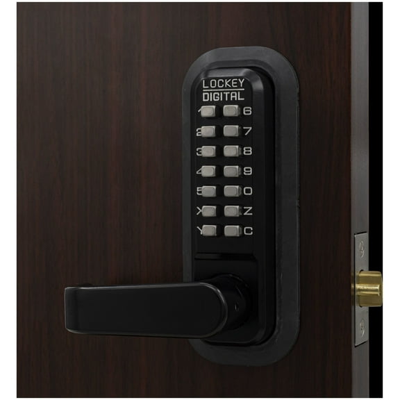 Lockey USA 2835JB Mechanical, Keyless Lever Lock, Jet Black