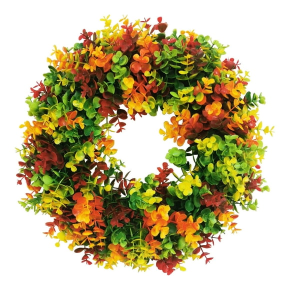TIELUTT Decoration Home Door Hanger Garland Garland Autumn Thanksgiving Eucalyptu Home Battery Lit Christmas Wreath Wreath Stencil 5 Wreath Grapevine Wreath Inexpensive Christmas