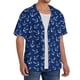 thumbnail image 2 of Fotbe Nautical Anchors Camisa Estampada de Manga Corta para Hombre, Casual de Verano, Estilo Playero, Sin Arrugas-X-Large, 2 of 5