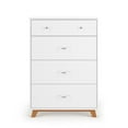 thumbnail image 5 of Child Craft Soho 42" Interlocking 4-Drawer Chest for Nursery or Bedroom, Tip-Resistant, Modern Style, White/Natural, 5 of 8