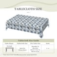 thumbnail image 2 of Rectangle Tablecloth with Wave Lace 60x84 Inch, Farmhouse Blue Gray Rustic Rectangular Table Cloths Durable Table Covers Fabric Table Cloth for Dining Table, Buffet Parties and Camping, 2 of 8