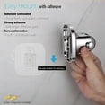 thumbnail image 4 of Wall Mount Handheld Shower Head Holder，5 Angles Adjustable，Concealed Adhesive Mount，Screw Alternative(Black), 4 of 8