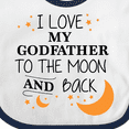thumbnail image 4 of Inktastic I Love My Godfather to the Moon and Back Boys or Girls Baby Bib, 4 of 4