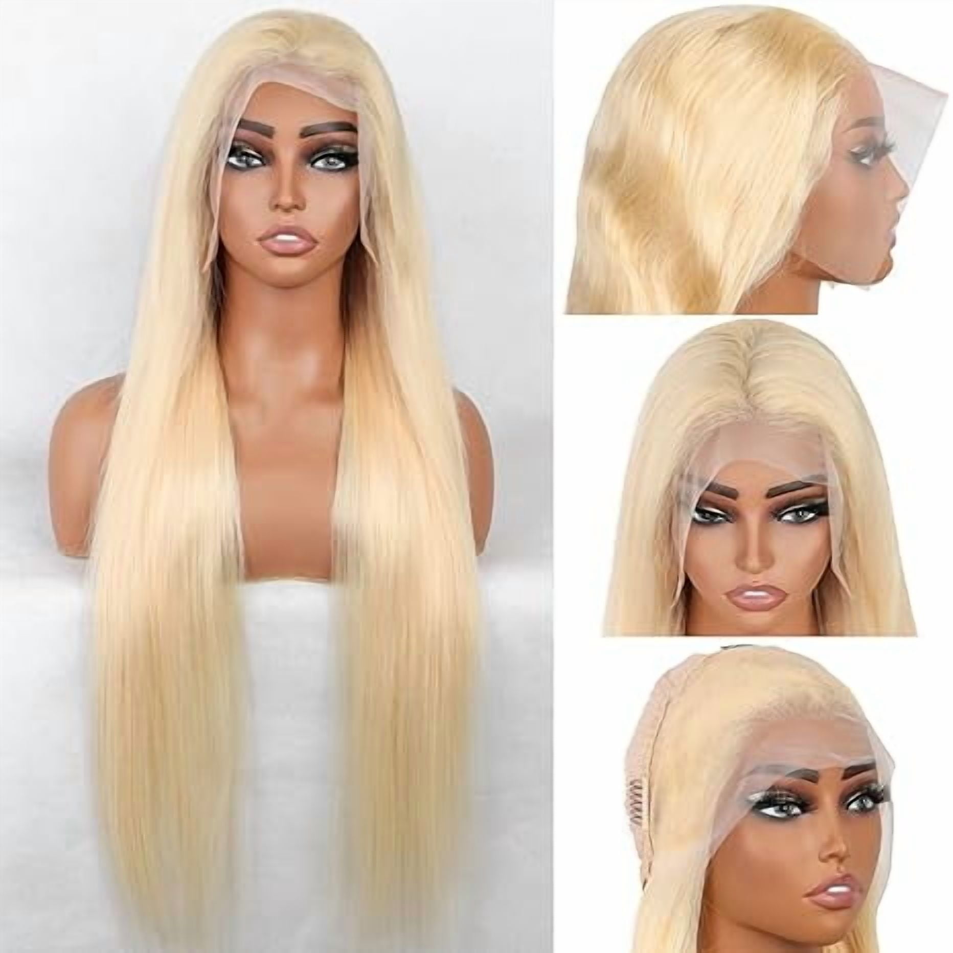 Glamm Global 13x6 Lace Front Wig Human Hair 200 Density 28 Inch Straight 613 Blonde Wig Human Hair 13x6 200 Density HD Lace Front Wigs Human Hair Blonde Pre Plucked for Women
