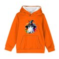 thumbnail image 6 of CBASIHI Girls Halloween Sweatshirts with Pockets Fleece Warm Casual Cute Long Sleeve Ghost Print Pullover Hoodies Orange 10 T, 6 of 7