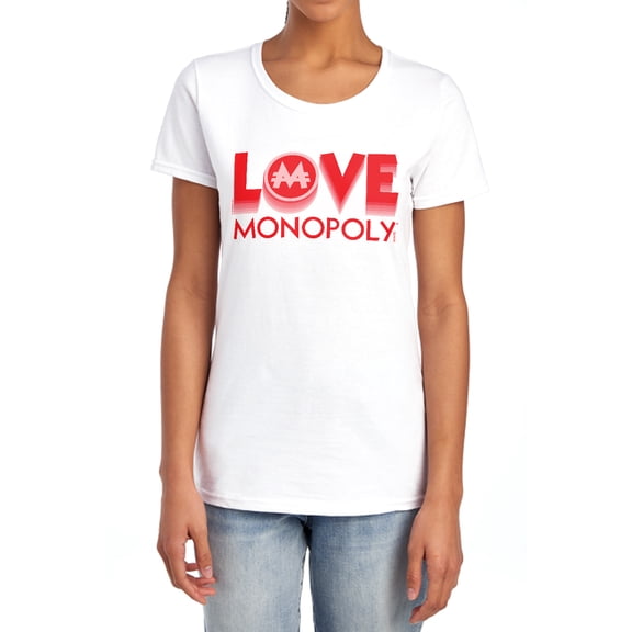 Monopoly Valentine's Day Love Women's T Shirt, White, Large