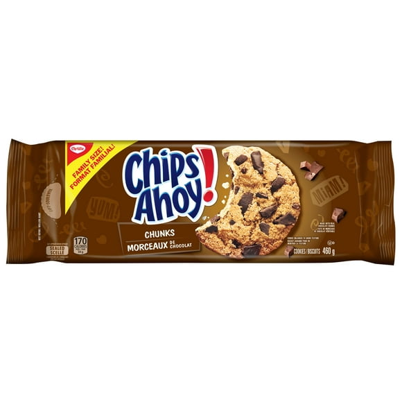 Biscuits Chips Ahoy! Morceaux De Chocolat,1 Emballage Refermable, Format Familial De 460 g