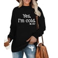 thumbnail image 1 of ICHUANYI Clearance Women Loose Long Sleeve Sweatshirt Hooded Hoodie Sweatshirt Blouse(Black, XL) ICHUANYI WER2023080804228, 1 of 5