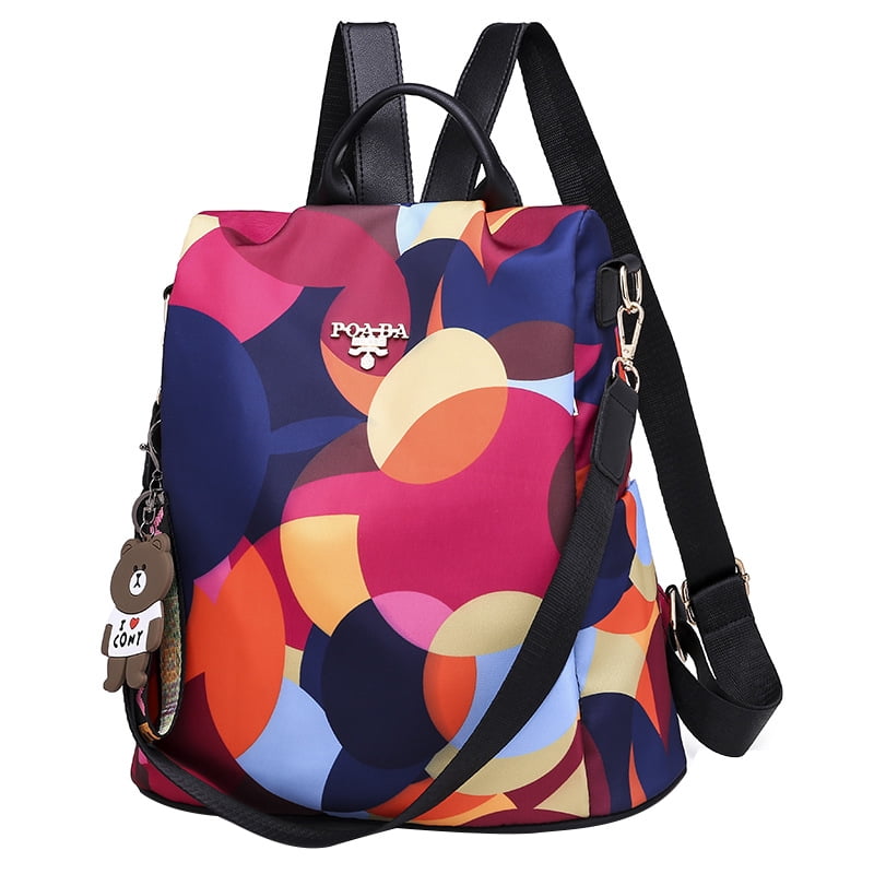 YEZIJIN Fashion Outdoor Contrast Color Nylon Backpack Travel Bag Mountaineering Bag 35L for Girls Kids Boys Women