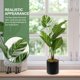 thumbnail image 4 of GOOHOCHY Decoración de planta de arrurruz artificial Decoración de bonsái de planta de arrurruz artificial Decoración del hogar, 4 of 8