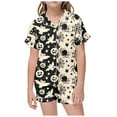 thumbnail image 1 of WEAIXIMIUNG Children's Leisure Printed Button Collar Short Sleeved Top Shorts Pajama Set 2-3 Years, 1 of 4