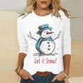 thumbnail image 1 of Qertyioot Chandail en Molleton de Noël pour Femmes, Manches Longues, Col Rond, Décontracté, 1 of 5