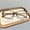 Tea frame, variant on Women's Oval Fashion Glasses, Light Brown Transparent Frame Non-Prescription Eyewear-Anti blue light reading glasses+4.00-Tea frame