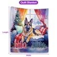 thumbnail image 5 of Watercolor Hello Winter German Shepherd Chill Christmas Welcome Quilt Blanket Alsatian Dog Lover Gifts Cozy Comforter Throw Blanket - 00016, 5 of 5