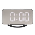 thumbnail image 1 of Alarm Clock, Plastic ABS Digital Alarm Clock Light Sensing  For Office White Shell With White Letters,Black Shell With White Letters, 1 of 8
