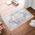 thumbnail image 3 of GLN Rugs Taxila - Indoor, Machine Washable Area Rug 2'x3' Turkish Brown/Gray Home Carpet, 3 of 8