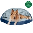thumbnail image 3 of FurHaven Pet Products Microvelvet Snuggery Orthopedic Pet Bed for Dogs & Cats - Navy, 44" Base, 3 of 15