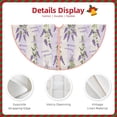 thumbnail image 4 of Daiia Lavender Flowers Drawing Merry Christmas Tree Skirt , Xmas Large Lace-up Tree Skirt, Santa Snowflakes Rustic Home Decorations New Year Party Farmhouse Decor-36", 4 of 7