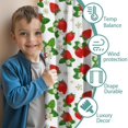 thumbnail image 3 of Blackout Kids Curtains,White Strawberry Plants Fruit Childrens Insulated Curtains Set Of 2,Bedroom Essentials,Toddler Room Decor 52x84in(132x213cm), 3 of 4