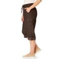 thumbnail image 3 of Woman Within Plus Size Petite Convertible Length Cargo Capri/Bermuda, 3 of 6