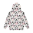 thumbnail image 6 of MexChoioe Cow Print Hoodie for Kids Long Sleeve Hooded Sweatshirt with Big Pocket Fall Winter Holiday Casual Pullover Hoodies for Boys and Girls, 6 of 6
