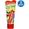 Colgate Fluoride Toothpaste Sponge Bob, 4.6 oz (Pack of 2)