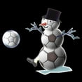 thumbnail image 3 of CafePress - Soccer Christmas Snowman Men's Dark Pajamas - Men's Dark Loose Fit Cotton Pajama Set, 3 of 7