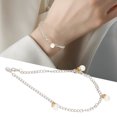 thumbnail image 4 of Pulseras Para Mujer, Collar De Aleación De Diamantes De Imitación, Cadena De 3 Perlas Para Abuela Para Celebraciones De Boda, 4 of 8
