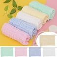 thumbnail image 4 of Baby Washcloths Muslin Cotton Baby Towels 5 Pack Wash Cloths Soft On Sensitive Skin Absorbent For Boys & Girls 12x12 Inches Polyester Towel,Pink,Cloth, 4 of 9