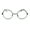 Black, variant on Iconic 70s Round Circle Lens Musician Hippie Eyeglasses Gold