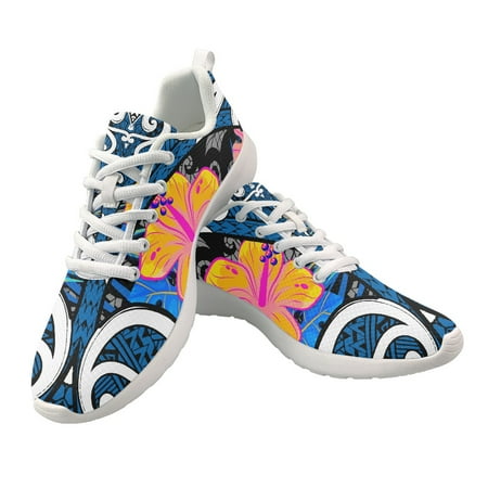 

Running Shoes Fashion Polynesian Hibiscus Breathable Outdoor Men Sport Lightweight Sneakers Women Comfortable Athletic Footwear