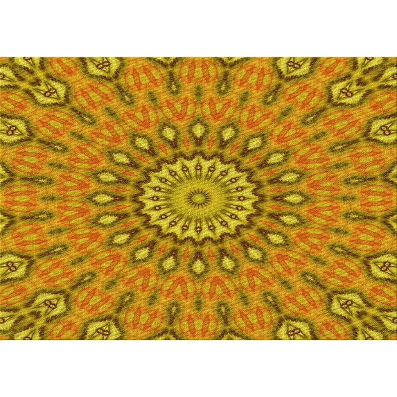 Ahgly Company Indoor Rectangle Patterned Mahogany Brown Area Rugs, 2' x 5'