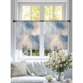 thumbnail image 4 of Blue Ombre Sheer Curtains 54 Inch Length 2 Panels Set for Living Room/Bedroom, Modern Geometric Yellow Lines Abstract Art Curtain Sheers Drapes Rod Pocket Curtains Window Treatment Set 52''x54''x2, 4 of 7