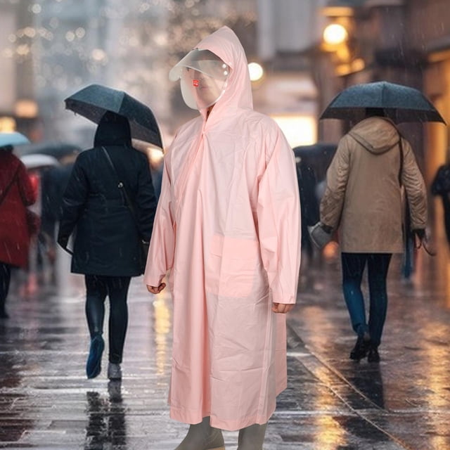Chubasquero con Capucha Fernando Chaqueta Impermeable Poncho de Lluvia XXL Rosa