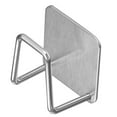 thumbnail image 2 of Nrmrqz No-Punch Wall Mounted Pot Lid Rack | Stainless Steel Space-Saving Kitchen Shelf | Includes Adhesive Glue Set (10ml) | 5x5x3.2cm | Silver Metal Designs, 2 of 6