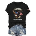 thumbnail image 6 of 250 Years 1776-2026 250th Birthday Eagle T-Shirt for Celebrate 250th Anniversary of America Patriotic Veteran Tee 250 Merchandise Short-Sleeved Top for Woman 3XL, 6 of 8