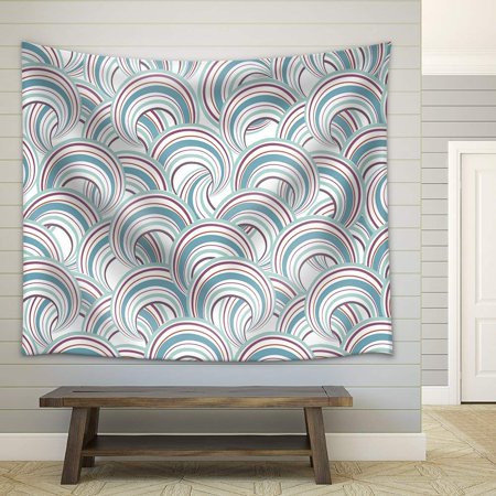 Geometric Bubble - wall26 - Vector - Abstract Geometric Seamless Pattern. Bubble Ornamental Background - Fabric Wall Tapestry Home Decor - 51x60 inches