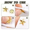 thumbnail image 5 of WMGHA 20 Pieces 5 Point Star Badge Gold Lapel Pin for 4th of July Memorial Independence Day Celebration Veterans Day Party Labor Theme Party Costume Decorations(Gold), 5 of 6