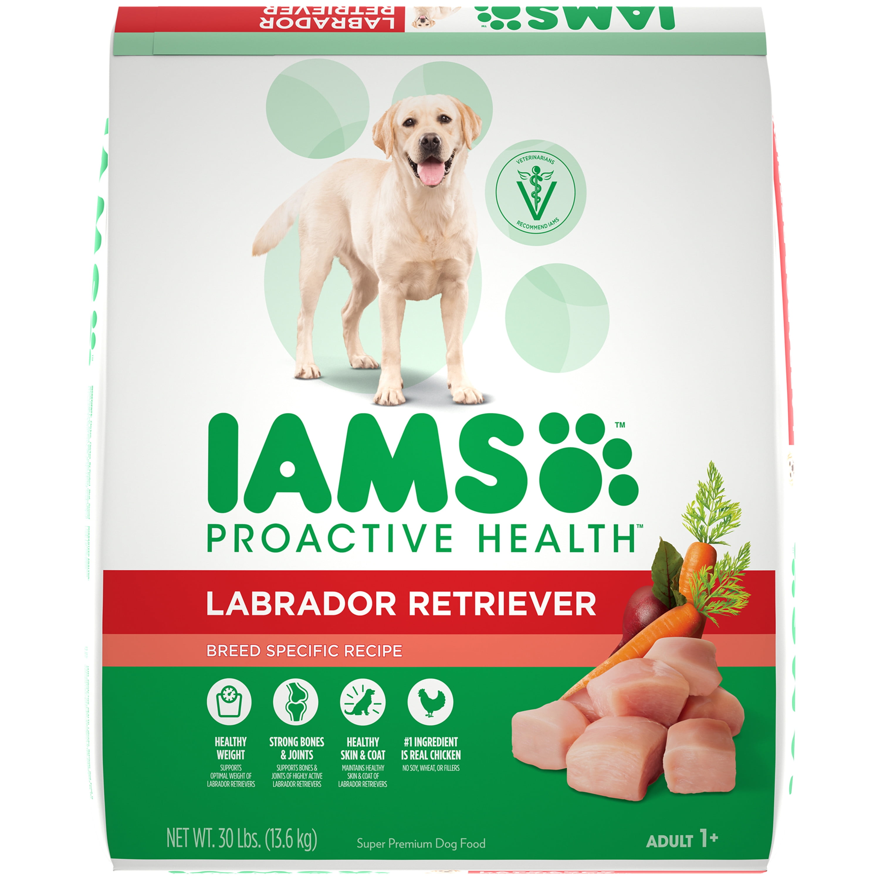 IAMS ProActive Health Adult Labrador Retriever Dry Dog Food, Chicken Flavor, 30 Pound Bag