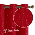thumbnail image 3 of Deconovo Blackout Curtains, Energy Saving, 2 Panels, Red, 42W x 63L Inch, Noise Reducing, Thermal Insulated With Wave Line and Dots, 3 of 9
