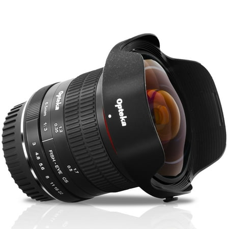 Opteka 6.5mm f/3.0 Ultra Wide Angle Manual Focus Aspherical Fisheye Lens for Canon EOS 80D, 77D, 70D, 60D, 50D, 7D, Rebel T7i, T7s, T6s, T6i, T6, T5i, T5, T4i, T3i, T3, T2i and SL2 DSLR (Best Dslr For Manual Focus)