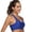 Blue, variant on Sports Bra with Phone Pocket High Impact Running Yoga Workout Bra Padded Wireless Polyester Red Size S Back Pocket Design for Women