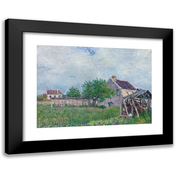Alfred Sisley 18x14 Black Modern Framed Museum Art Print Titled - Old Sablons Chaumiere (1885)